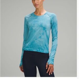 Lululemon Swiftly Tech 2.0 Race Length, Marble Dye Marlin, size 4